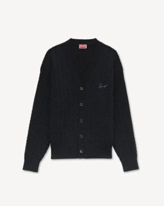 Strickjacke mit „Kenzo Signature Cable“-Stickerei