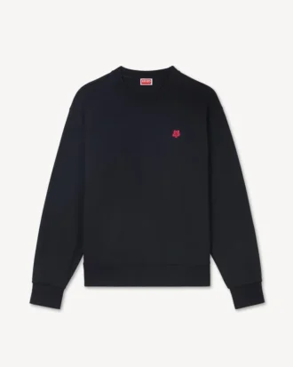 Sweatshirt mit „Boke Flower“-Stickerei aus Baumwolle