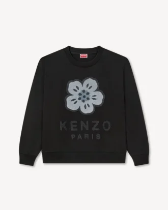 Sweatshirt mit „Boke Flower“-Stickerei aus Baumwolle