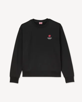 Sweatshirt mit „Boke Flower“-Stickerei aus Baumwolle