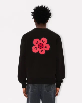 Sweatshirt mit „Boke Flower“-Stickerei aus Baumwolle