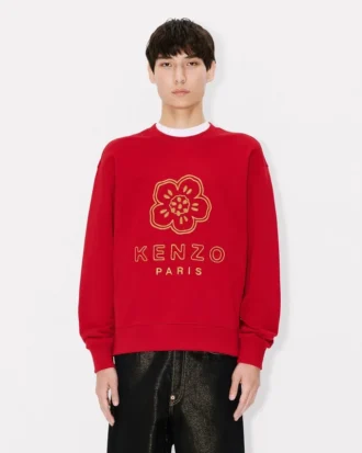 Sweatshirt mit „Boke Flower“-Stickerei aus Baumwolle