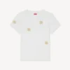 T-Shirt aus Baumwolle mit „Boke Flower“-Stickerei