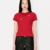T-Shirt aus Baumwolle mit „Boke Flower“-Stickerei