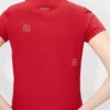 T-Shirt aus Baumwolle mit „Boke Flower“-Stickerei