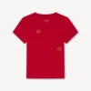 T-Shirt aus Baumwolle mit „Boke Flower“-Stickerei