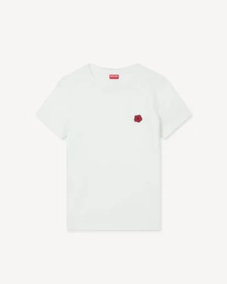 T-Shirt mit „Boke Flower“-Stickerei aus Baumwolle