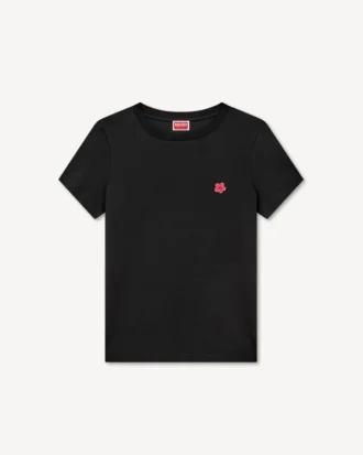 T-Shirt mit „Boke Flower“-Stickerei aus Baumwolle