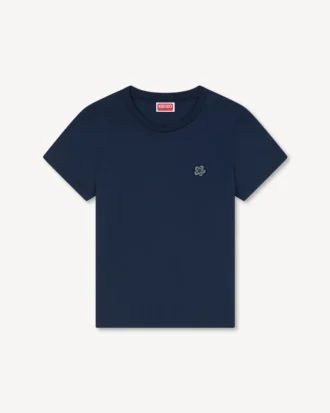 T-Shirt mit „Boke Flower“-Stickerei aus Baumwolle