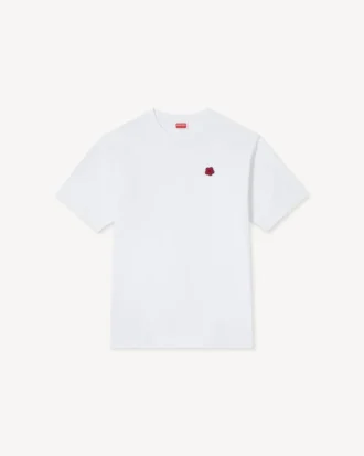 T-Shirt mit „Boke Flower“-Stickerei aus Baumwolle