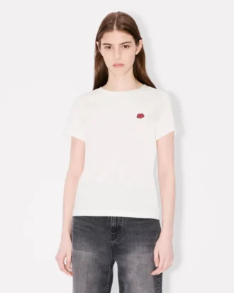 T-Shirt mit „Boke Flower“-Stickerei aus Baumwolle