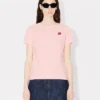 T-Shirt mit „Boke Flower“-Stickerei aus Baumwolle