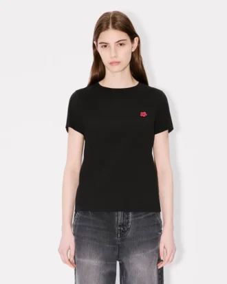 T-Shirt mit „Boke Flower“-Stickerei aus Baumwolle
