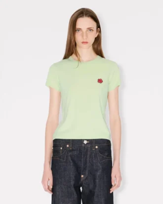 T-Shirt mit „Boke Flower“-Stickerei aus Baumwolle