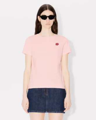 T-Shirt mit „Boke Flower“-Stickerei aus Baumwolle