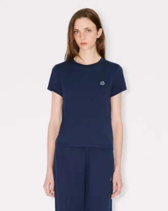 T-Shirt mit „Boke Flower“-Stickerei aus Baumwolle