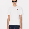 T-Shirt mit „Boke Flower“-Stickerei aus Baumwolle