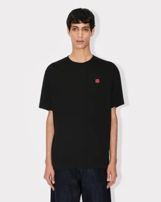 T-Shirt mit „Boke Flower“-Stickerei aus Baumwolle