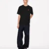 T-Shirt mit „Boke Flower“-Stickerei aus Baumwolle
