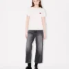T-Shirt mit „Boke Flower“-Stickerei aus Baumwolle