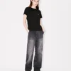 T-Shirt mit „Boke Flower“-Stickerei aus Baumwolle
