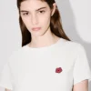 T-Shirt mit „Boke Flower“-Stickerei aus Baumwolle