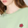 T-Shirt mit „Boke Flower“-Stickerei aus Baumwolle