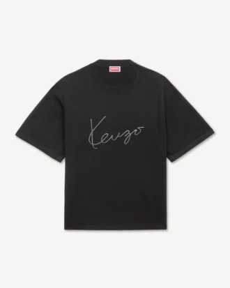 T-Shirt mit „Kenzo Signature“-Stickerei aus Merinowolle