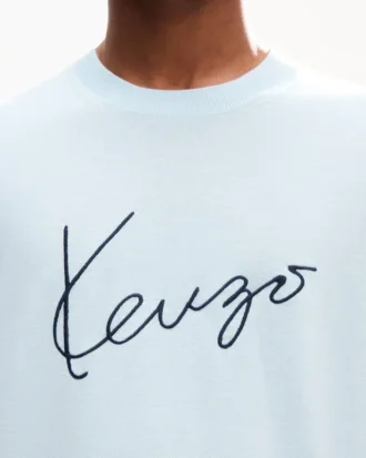 T-Shirt mit „Kenzo Signature“-Stickerei aus Merinowolle