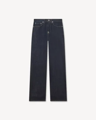 Weit geschnittene Jeans mit Umschlag aus japanischem Denim