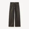 Weit geschnittene Jeans mit Umschlag aus japanischem Denim