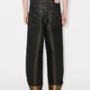 Weit geschnittene Jeans mit Umschlag aus japanischem Denim