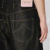 Weit geschnittene Jeans mit Umschlag aus japanischem Denim