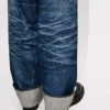 Weit geschnittene Jeans mit Umschlag aus japanischem Denim