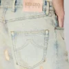 Weit geschnittene Jeans mit Umschlag aus japanischem Denim