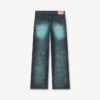 Weit geschnittene Jeans mit Umschlag aus japanischem Denim