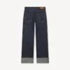 Weit geschnittene Jeans mit Umschlag aus japanischem Denim