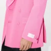 Zweireihige Jacke mit Schalkragen aus Schurwolle