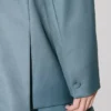 Zweireihige, taillierte Kimono-Jacke aus Schurwolle
