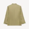Zweireihige, taillierte Kimono-Jacke aus Schurwolle