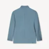 Zweireihige, taillierte Kimono-Jacke aus Schurwolle